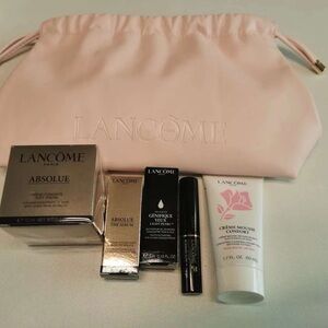 Lancôme 7 Piece Gift Set With Baby Pink Pouch BNWT